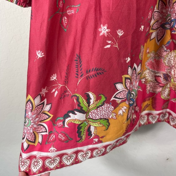 Antonio Melani Emma Floral Tropical Voile Surplice Long Sleeve Dress Size 12 - Picture 4 of 9